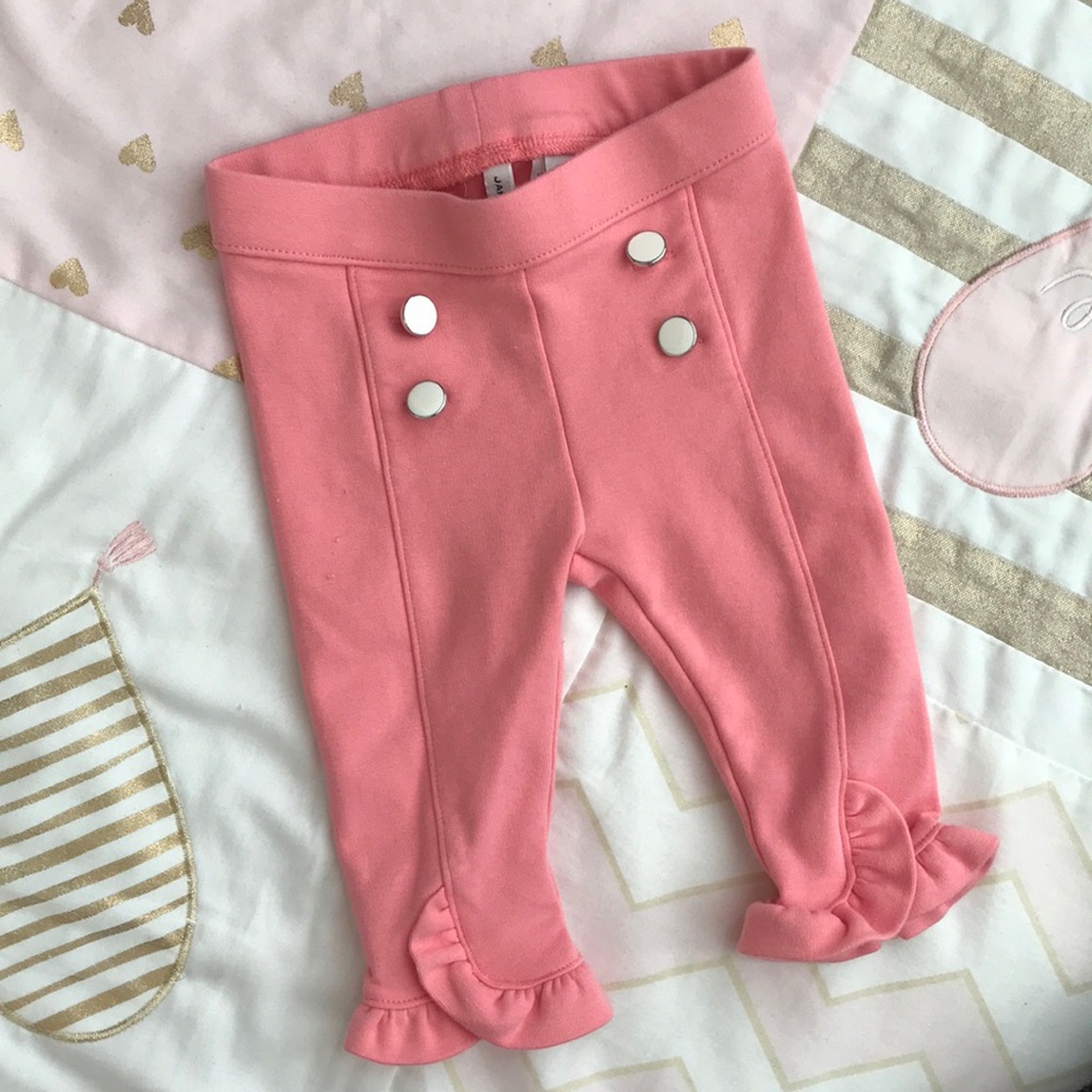 Janie and Jack pink ruffle legging pants